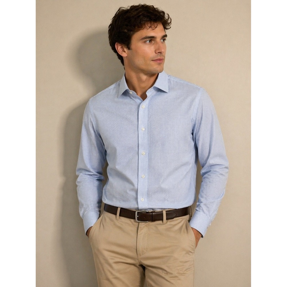 Charles Tyrwhitt‎ Sky Blue Check Dress Shirt